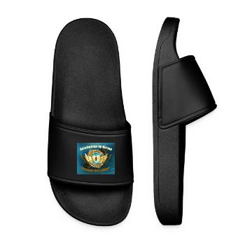 Brothers in the heart with wings and heart lock - Women’s Pool Sliders - black - Front
