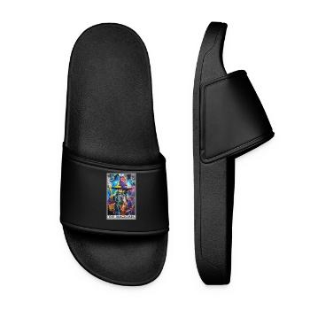 Tarot Card The Magician The Magician - Women’s Pool Sliders - black - Front