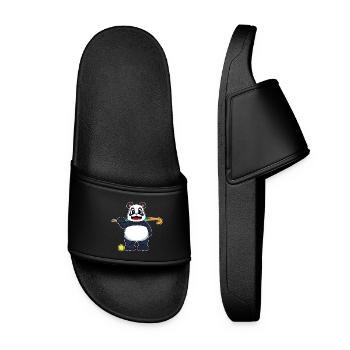 Bâton de hockey sur gazon Panda - Claquettes Femme - noir - Devant