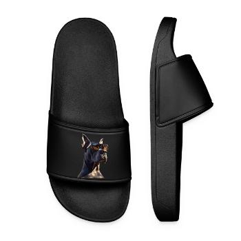 Dogue Allemand Hatz Mâle Saupacker Dogue Allemand - Claquettes Femme - noir - Devant