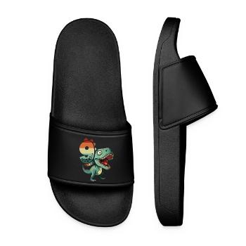 T-Rex Tyrannosaurus 9 Years 9th Birthday Gift - Women’s Pool Sliders - black - Front