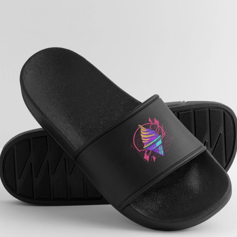 Cornet de crème glacée Synthwave Claquettes Femme