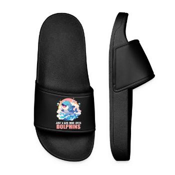 Dolphin Dolphins Dolphin - Women’s Pool Sliders - black - Front