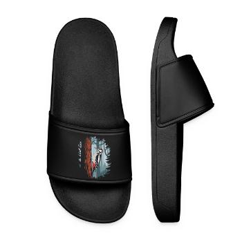 Pic dans la forêt observation de la nature - Claquettes Femme - noir - Devant