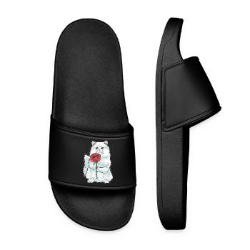Rose perse Cat - Claquettes Femme - noir - Devant