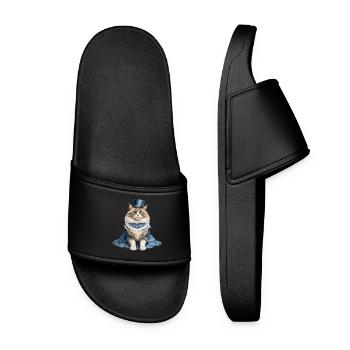 Beautiful lady cat - Women’s Pool Sliders - black - Front
