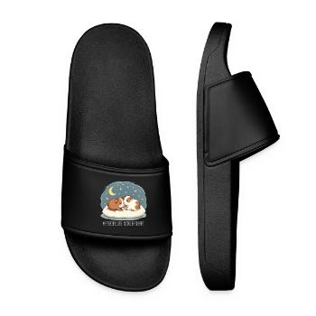 Meerschweinchen Offizielles Schlafshirt - Frauen Badelatschen - Schwarz - Vorne