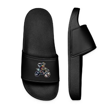 Motocross Women Girls Girl - Women’s Pool Sliders - black - Front