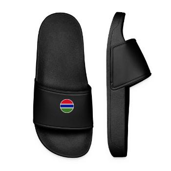 Gambia Gambische Flagge Gambier - Frauen Badelatschen - Schwarz - Vorne
