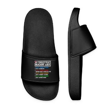 Liste de seaux de Noël Jeux vidéo Noël Gamer - Claquettes Femme - noir - Devant