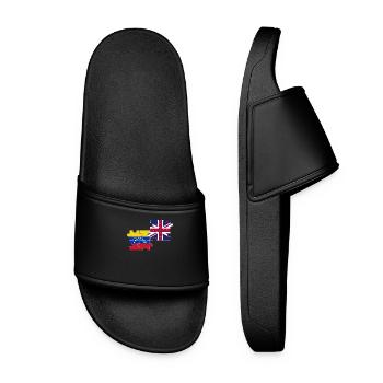 Venezuela Uk Flag British Venezuelan - Women’s Pool Sliders - black - Front