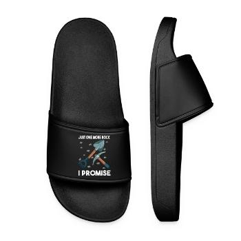 Just One More Rock I Promise: Perfect choice for - Women’s Pool Sliders - black - Front