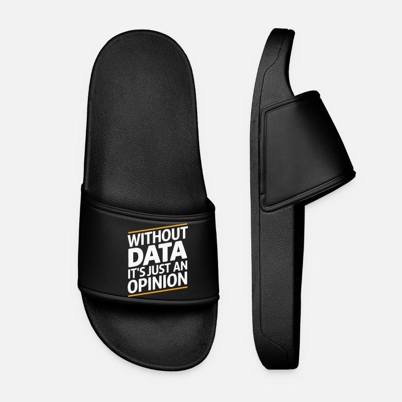 Without Data It's Just An Opinion - Women’s Pool Sliders - black