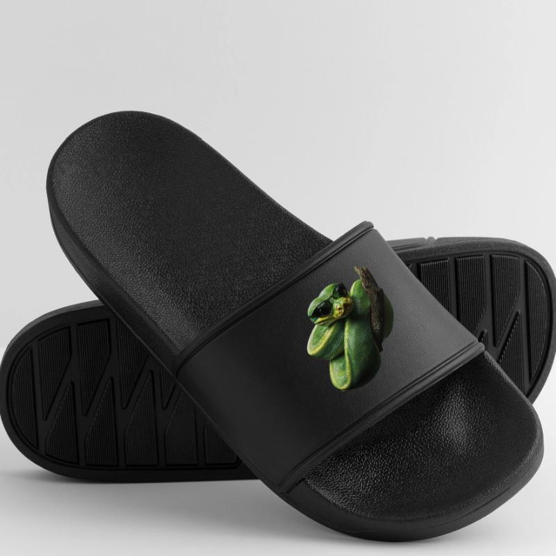 Green Tree Python Snakes Lover Terrarium Women’s Pool Sliders