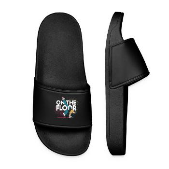 On The Floor – Cool Breakdance Design - Women’s Pool Sliders - black - Front