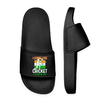 Je n’aime pas le cricket Drôle de fans de cricket indien - Claquettes Femme - noir - Devant