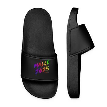 Malle 2025 Mallorca Feier Party Outfit Urlaub - Frauen Badelatschen - Schwarz - Vorne