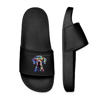 Dogue Allemand Hatz Mâle Saupacker Dogue Allemand - Claquettes Femme - noir - Devant