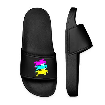 Dressage Dressage Cheval Dressage Cavalier - Claquettes Femme - noir - Devant