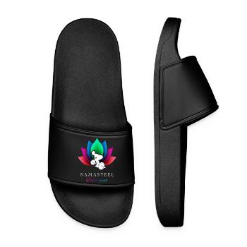 NAMASTEEL : L’haltérophilie, c’est mon yoga ! - Claquettes Femme - noir - Devant