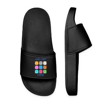Nine lives crew cat - Women’s Pool Sliders - black - Front