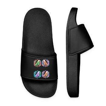 Exotic Birds Bird Parrot Parrots - Women’s Pool Sliders - black - Front