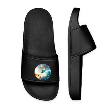 Kitesurf Kitesurfer Kiteboard - Claquettes Femme - noir - Devant