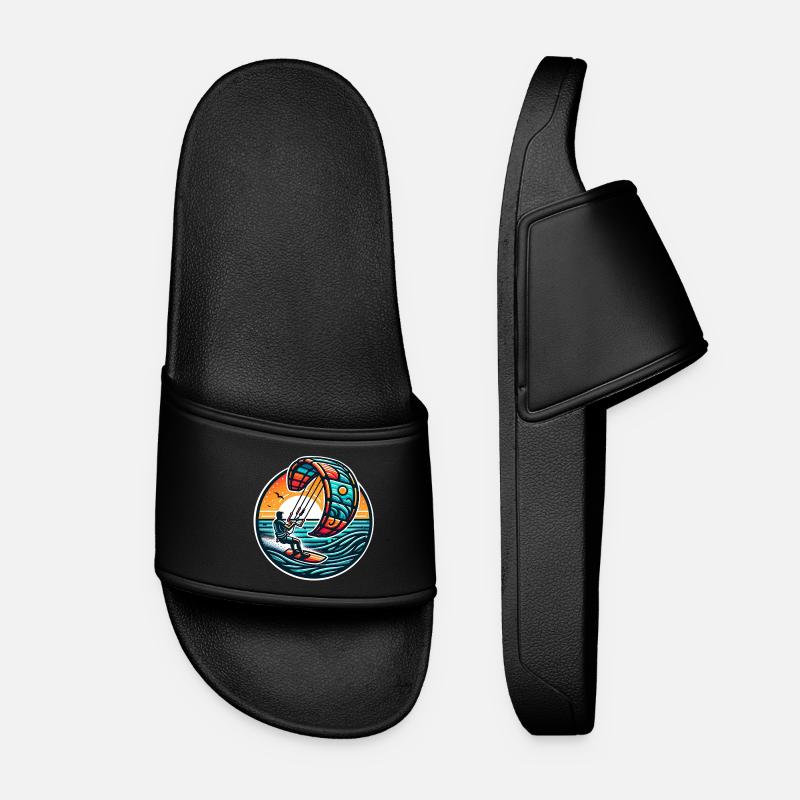Kitesurfen Kitesurfer Kiteboard - Frauen Badelatschen - Schwarz