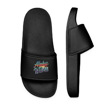 Surf pour les surfeurs en été en bord de mer - Claquettes Femme - noir - Devant