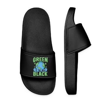 Le vert est le nouveau noir - Claquettes Femme - noir - Devant