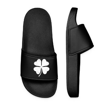 Trèfle blanc - Claquettes Femme - noir - Devant