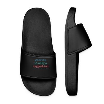 Gravity is just a suggestion boulderer - Women’s Pool Sliders - black - Front