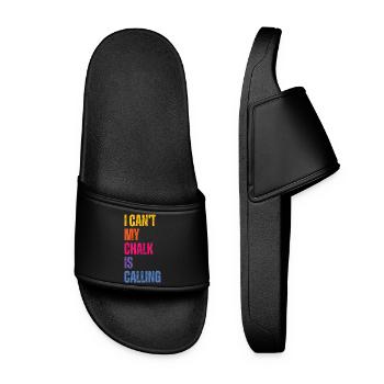 I Cant My Chalk Is Calling Boulderer - Women’s Pool Sliders - black - Front