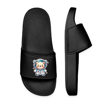 Ours en peluche astronaute - Claquettes Femme - noir - Devant
