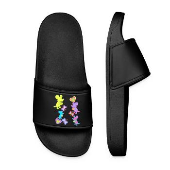 souris souris rétro vintage old school kids - Claquettes Femme - noir - Devant