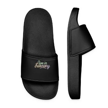 Live In Harmony Inspirational - Women’s Pool Sliders - black - Front