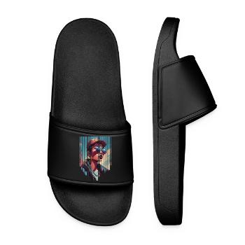 girl girlie wild punk freestyle love peace style - Frauen Badelatschen - Schwarz - Vorne