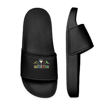 Data Center Funny Hobby Gardener Gift - Women’s Pool Sliders - black - Front