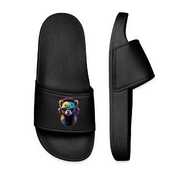 Ferret Ferret Polecat Marten Weasel Cute Ferret - Women’s Pool Sliders - black - Front