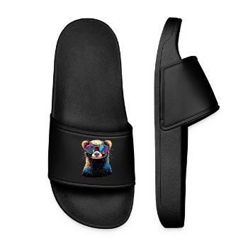 Ferret Ferret Polecat Marten Weasel Cute Ferret - Women’s Pool Sliders - black - Front