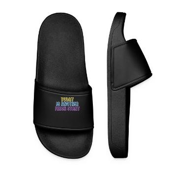 Aujourd’hui, c’est un nouveau départ - Claquettes Femme - noir - Devant
