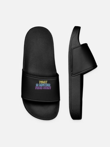 Today Is Another Fresh Start - Women’s Pool Sliders - black
