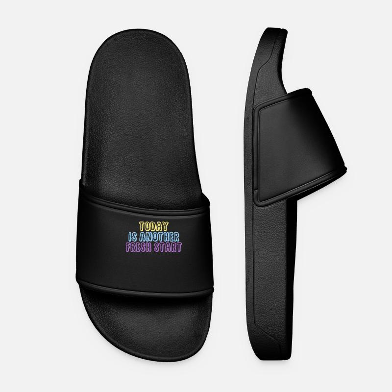 Today Is Another Fresh Start - Women’s Pool Sliders - black