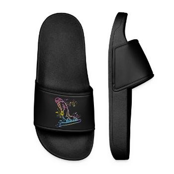 Snowboarder Snowboarding Snowboard - Women’s Pool Sliders - black - Front