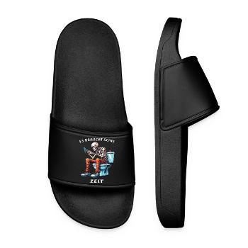 SKELETON TOILET SMARTPHONE - Women’s Pool Sliders - black - Front