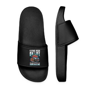 Fly high in life with a touch of adrenaline - Women’s Pool Sliders - black - Front