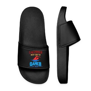 Drôle de joueur nageur joueur joueur disant - Claquettes Femme - noir - Devant