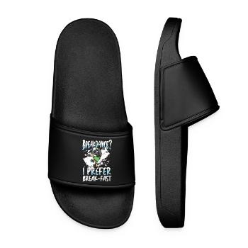 Breakdancing? I prefer breakfast - Women’s Pool Sliders - black - Front