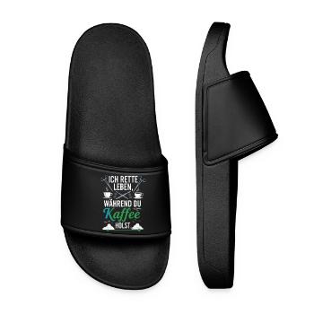 Je sauverai des vies pendant que tu prends un café - Dire - Claquettes Femme - noir - Devant