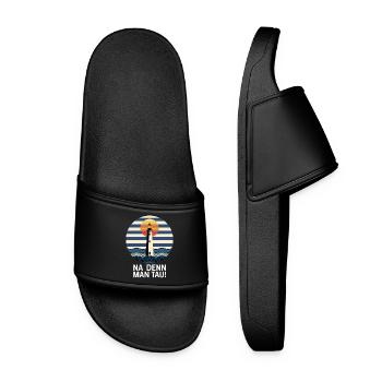 Na denn Man Tau Lighthouse Sunset Maritime - Claquettes Femme - noir - Devant